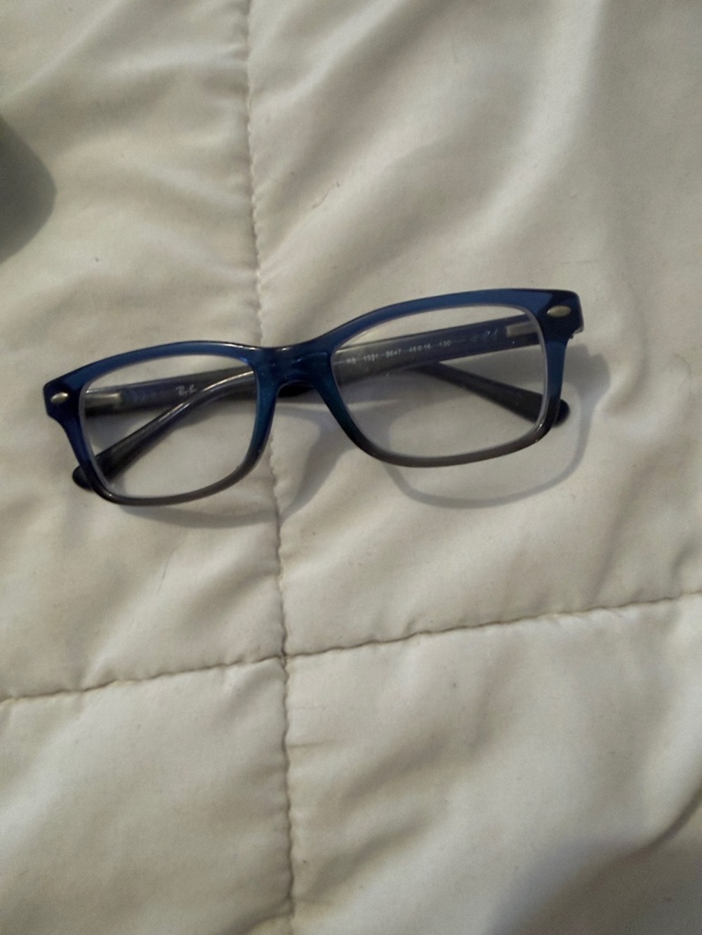 Ray-Ban Blue Gradient Rectangular Frames with Navy Temples
